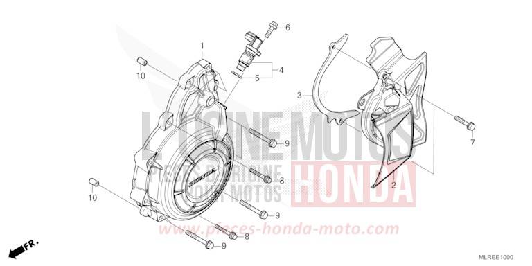 COUVERCLE DE GENERATEUR C.A. de Hornet 500 GRAND PRIX RED (R380) 2024